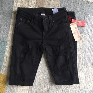 True Religion Ripped Black Skinny Jeans 🖤